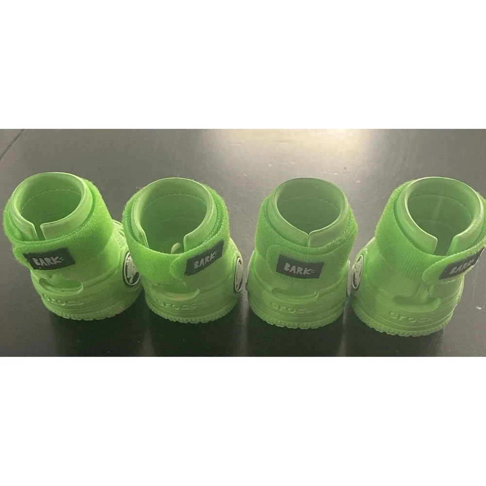Limited Edition Crocs Dog Boots Lime Green Used No Box. Beach Crocs For Pets‎